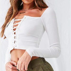 Lace up Crop top